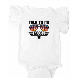 Talk to me Goose Flutter Sleeve Bodysuit - Petite & Sassy Designs