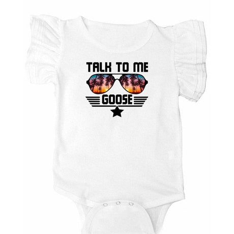 Talk to me Goose Flutter Sleeve Bodysuit - Petite & Sassy Designs