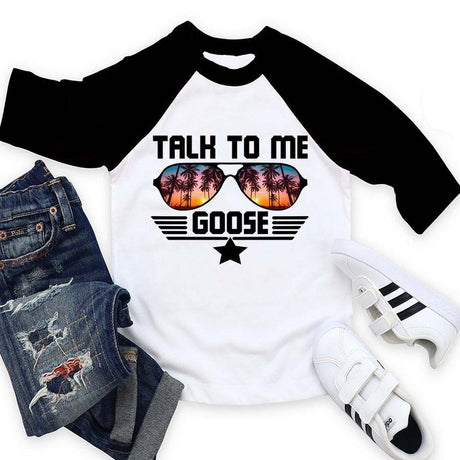 Talk to me Goose Raglan - Petite & Sassy Designs