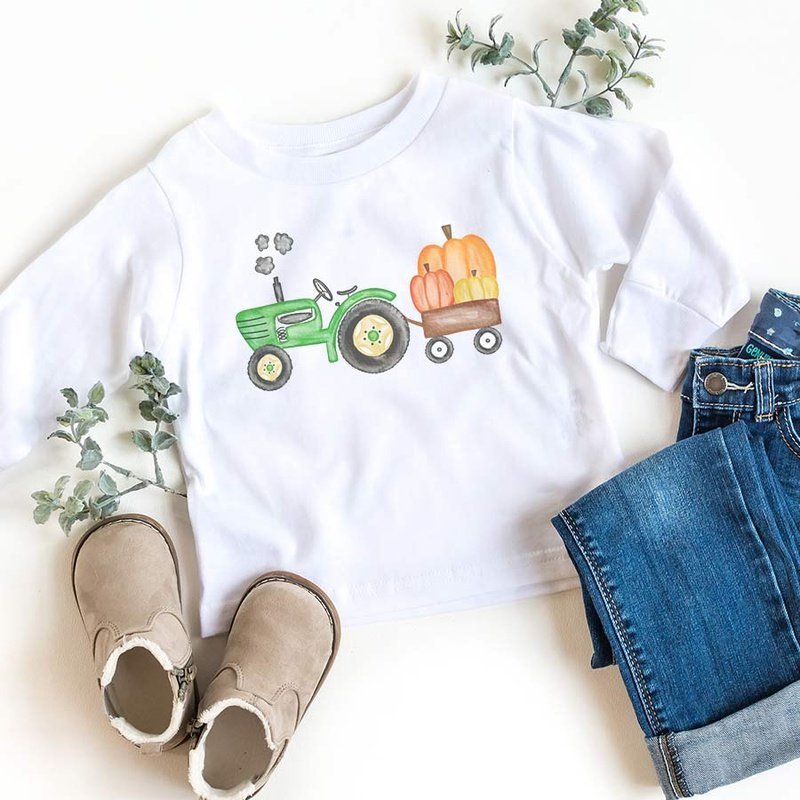 
                  
                    Tractor towing Pumpkins Fall Shirt - Petite & Sassy Designs
                  
                