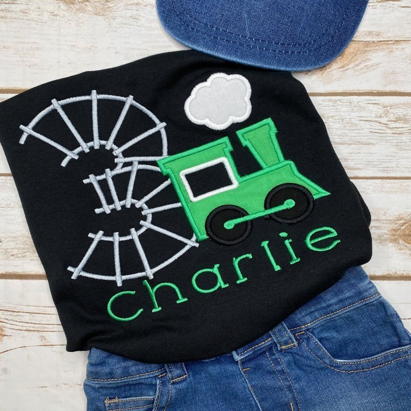 Train Birthday Short Sleeve Shirt - Petite & Sassy Designs
