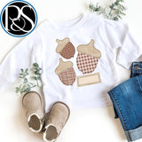 Tri Patterned Acorn Shirt - Petite & Sassy Designs