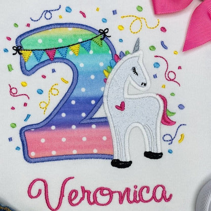 Unicorn 2nd Birthday Shirt - Petite & Sassy Designs