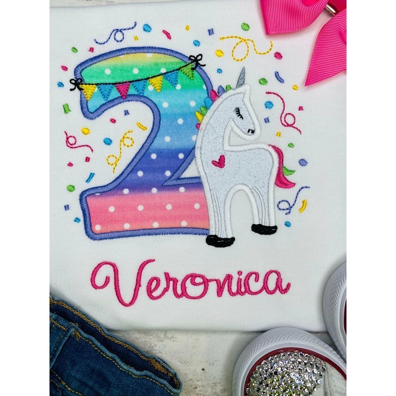 Unicorn 3rd Birthday Shirt - Petite & Sassy Designs