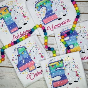 Unicorn 4th Birthday Shirt - Petite & Sassy Designs