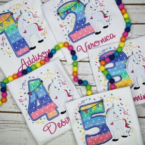 Unicorn 5th Birthday Shirt - Petite & Sassy Designs