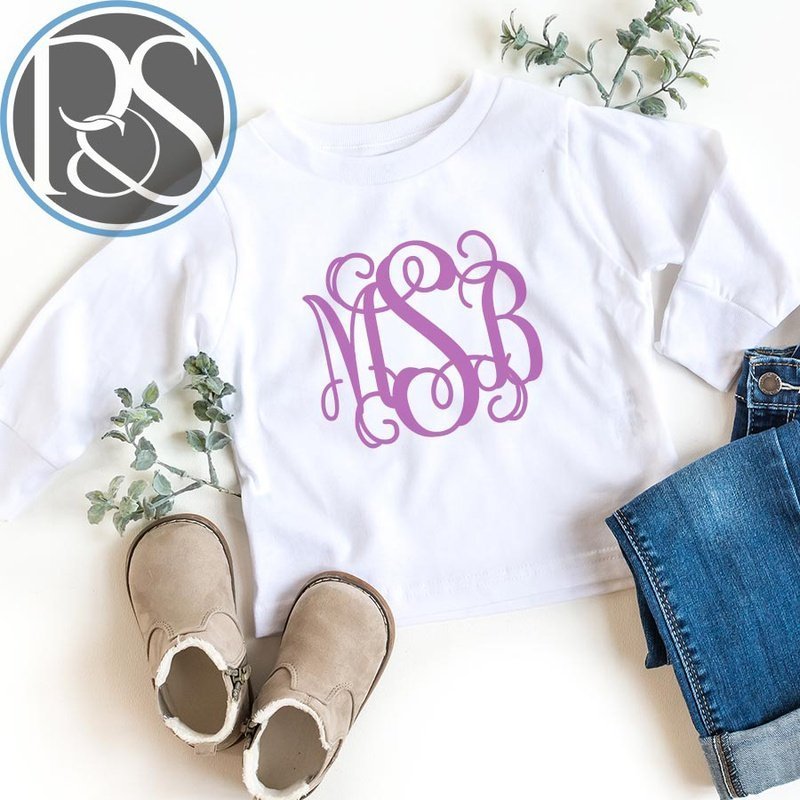 
                  
                    Vine Monogram Top - Petite & Sassy Designs
                  
                