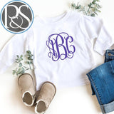 Vine Monogram Top - Petite & Sassy Designs