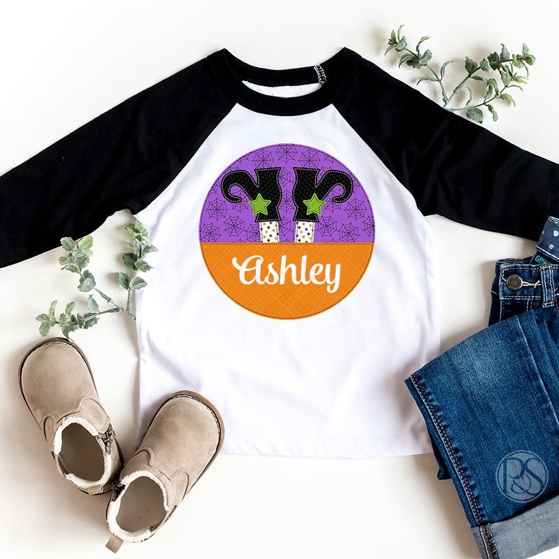 Witch Boots Split Circle Personalized Top - Petite & Sassy Designs